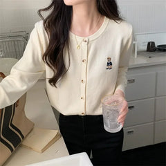 Korean V Neck Knit Cardigan