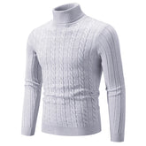 Slim Solid Turtleneck Pullover