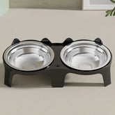 1PC Stainless Steel Cat Food & Water Bowl with Anti-Tip Design Large Capacity Easy-Eat Design for Pet Dog Cat Feeding Food Bowl