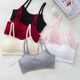 1PC Cotton Teenagers Girls Training Bras Solid Developmental Girls Sports Bras Soft Brassiere Kids Tank Tops Children Underwears