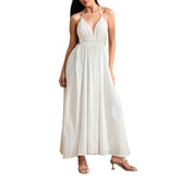 Maternity Ruched Empire Maxi Dress