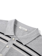 Oversize Striped Knit Summer Polo