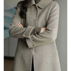 Minimalist French Wool Blend Coat