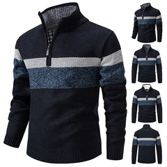 Zippered Fleece Turtleneck Sweater