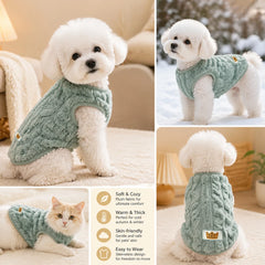 Soft Fleece Pet Vest Swater for Small Dogs Cats Autumn Winter Warm Puppy Clothes Pullover Chihuahua Rabbit Costume Pet Apparel