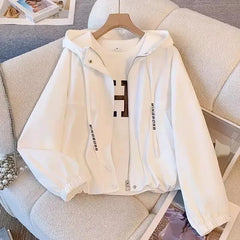 Hooded Casual Zipper Workwear Jacket