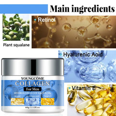 Smooth Wrinkle Cream for Men Remove Face & Neck Wrinkles Firming Moisturizing Skin Retinol Face Cream Younger Facial Treatment