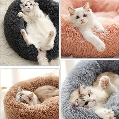 Round Nest Striped Plush Bed