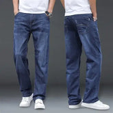 Jeans Men's Summer Straight Leg Loose Large Leg Autumn Thick Wear-resistant Men's Casual Pants Korean Trousers