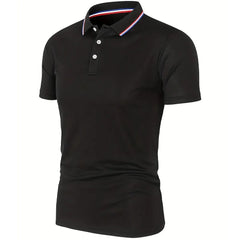 2025 Hot Sale Men's Summer Casual Breathable Comfortable Polo Shirt Men's Solid Color High Quality Short Sleeve T-Shirt