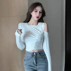 Slim Hollow Detail Tee Women