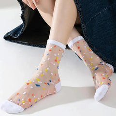 Sheer Lace Summer Spot Socks