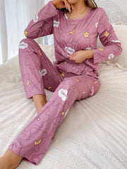 Cloud Print Lounge Pajama Set