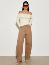 Sand Wash Wide Leg Jeans