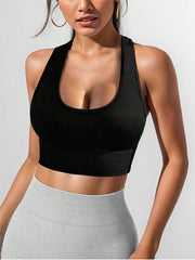 Sports Bras Workout Training Brassiere Seamless Removable Padding Bralette Summer Gym Crop Tops Outdoor Casual