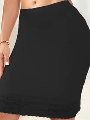 Elegant Lace-Trim Half Slip Underskirt