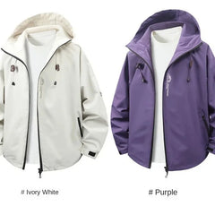 Modern Hooded Zipper Trench Coat