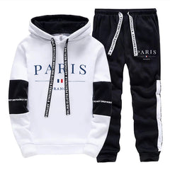 Men's Tracksuit 2 Pcs Sets Print Casual Hooded Sweatshirts Outdoors Sports Jogging Clothing Classic Fashion Single Hoodie Pants