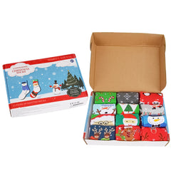 Festive Cotton Christmas Crew Socks