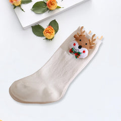 Festive Toddler Reindeer Winter Socks