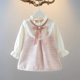 Cute Bow Plaid Baby Dress