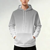 Gray White Gradient Pullover Hoodie