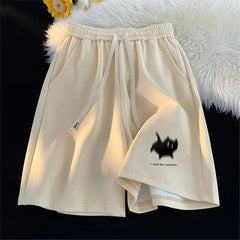 Oversized Graphic Basketball Style Shorts