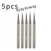 Five Size Liner Brush Set
