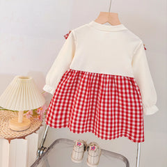 Sweet Plaid Baby Winter Dress