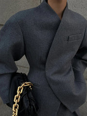 Elegant V-Neck Office Suit Set