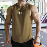 Summer Men's Tank Top Fitness Training Clothing Quick-drying Loose Bodybuilding Sleeveless Shirt Men Fashion Basketball Vest
