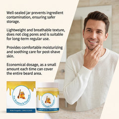 100g Men Beard Care Gel Moisturizing Nourishing Pores Non-sticky Refreshing Soothing Red Lightweight Daily Maintain Beard Gel