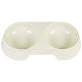 Non-Slip Double Pet Bowls Food & Water Feeder for Cats and Small Dogs BPA-Free Easy-Clean Raised Pet Dishes in 4 Colors