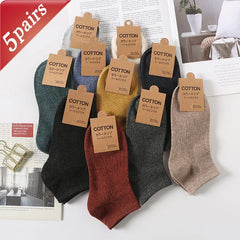 Men’s Cotton Ankle Socks 5-Pair Pack