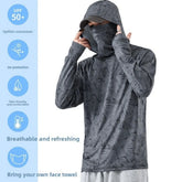 Hooded Design Fishing Shirt Summer Mask Lightweight Material Hooded Fishing Clothes Performance Fabric Outdoor Hoodie