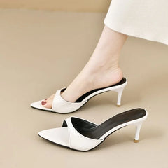 Women's High Heels Summer Slippers Women Sandals Fashion Classic Pointy Open Toe Stiletto Heels Sexy 2026 High-heeled Slippers