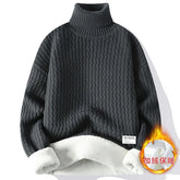 New Winter Men Fleece Warm Turtlenecks Sweaters Man Loose Casual Knitted Pullovers High Quality Male Pullovers Thicker Clothing