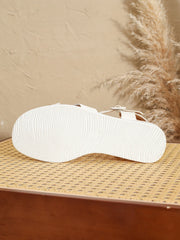 Women Low Heel Ankle Wrap Sandals