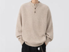 Knitted Sweater Men's Spring and Autumn Loose Casual Hoodie