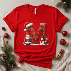 Festive Alphabet Holiday Casual Tee