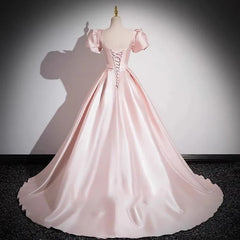 Elegant Party Evening Dress for Women 2026 New Pink French Satin Fashion Chorus Adult Ceremony Fashion Show Banquet Dress