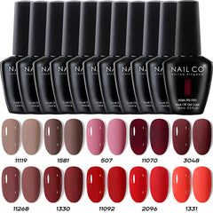 NAILCO 15ml Nail Gel Polish Semi Permanent UV Varnish Nails Art Gel Vernis Manicure TOP BASE Nails Products Supplies Equipment