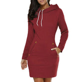 Long Hooded Sweatshirt for Women