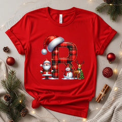 Festive Alphabet Holiday Casual Tee