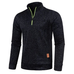 Men Sweatshirts Spring Autumn Pullover Half Zipper Pullover for Male Hoody Outdoor Sweatshit Solid Color Stand Collar