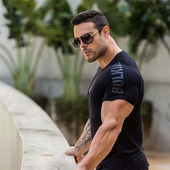2023 New gym shirt Men Compression T-shirt men Shirts Skinny Tee Shirt Male Gyms Running T-shirt Fitness Sports men's t-shirts