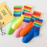 Colorful Stripe Casual Socks