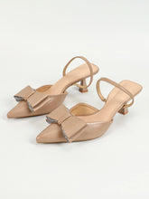 Women Bow Slingback Pointed Toe Pumps