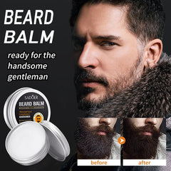 Men's Beard Care Set, Beard Oil, Beard Balm, Moisturizing, Nourishing, Softening and Smoothing, with Trimming Tools & Bear