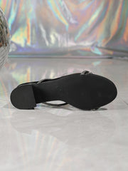 Women Braided Block Heel Sandals